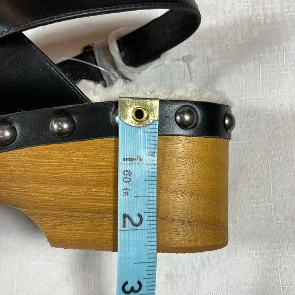 NWT Kelsi Dagger Brooklyn Warehouse Slingback Leather Clogs, Black, Size 10 - Picture 10 of 11